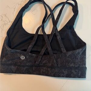 lululemon athletica Black Patterned Sports Bra
